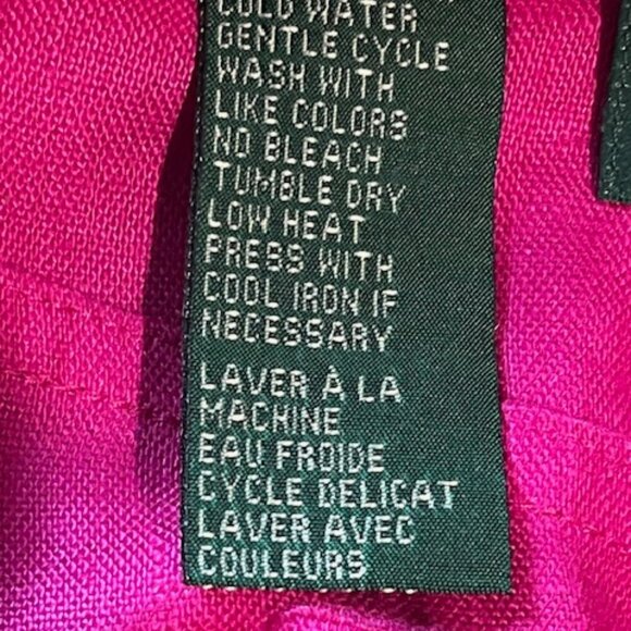 Lauren Ralph Lauren Womens Short Skirt Bright Pink Linen A-Line 5 Pockets 14 EUC - Picture 6 of 10